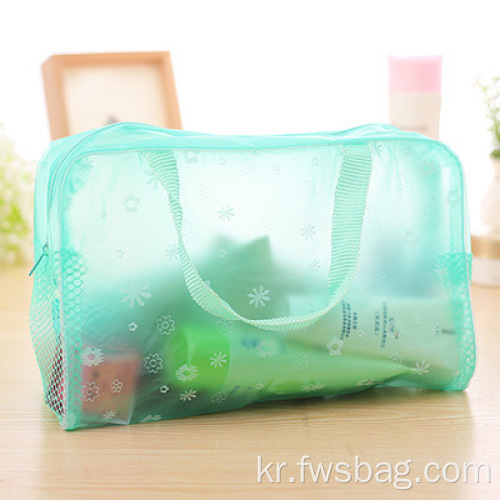 커스텀 걸스 선물 투명 PVC 방수 세기차 여행 여행 저장 저장 화장품 메이크업 zip bag poucheup organizer